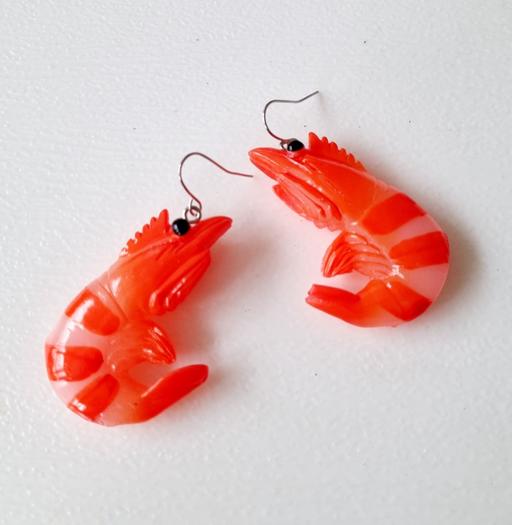 Buy & Sell Merseyside Knowsley - Photos for Big Realistic Resin Shrimp Prawn Earrings