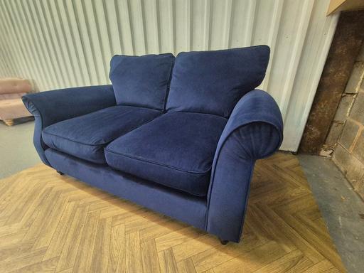 Buy & Sell Staffordshire South Staffordshire - Photos for Navy Blue Plush Velvet Ashford Small Sofa