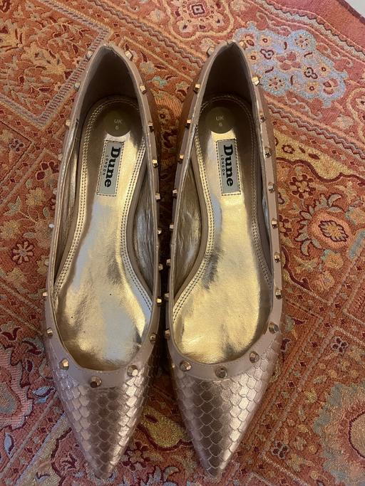 Buy & Sell Central London Millbank - Central London - Photos for Ladies Dune Gold,Leather studded #Shoes UK 6
