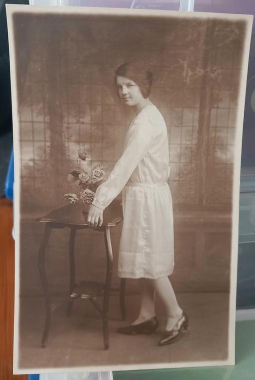 Buy & Sell Merseyside Saint Helens - Photos for Antique 1920s photo of lady by table postcard