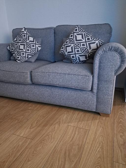 Buy & Sell Hull Kingswood Retail Park - Hull - Photos for OAK FUR ITURE LAND TWO LARGE GREY SOFAS