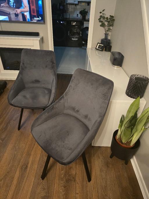 Buy & Sell South East London Woolwich - South East London - Photos for Dining Chair Velvet Swivel with Steel