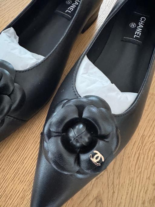 Buy & Sell Warwickshire Warwick - Photos for Black Chanel Camelia Ballet Shoes Size 40