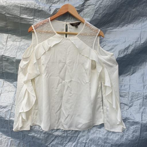 Buy & Sell West Midlands Dudley - Photos for Lipsy Cream Blouse Top Open Shoulder UK 12