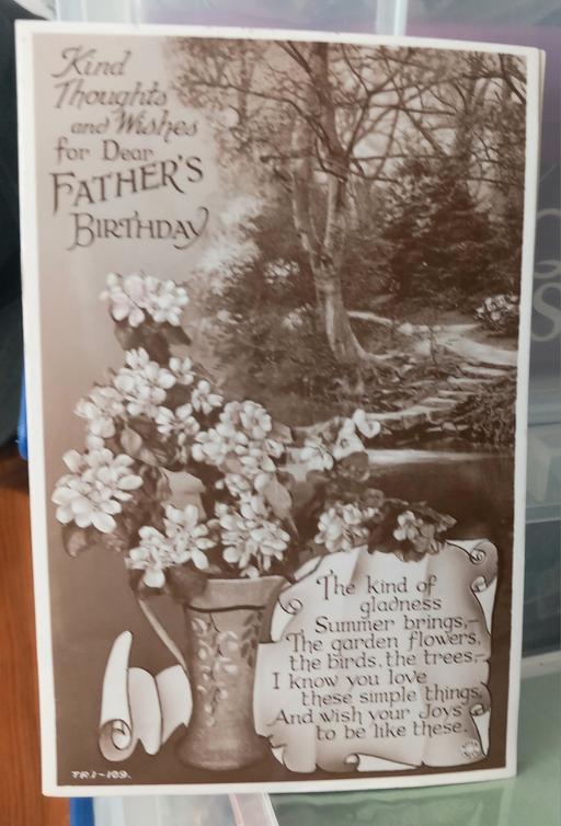 Buy & Sell Merseyside Saint Helens - Photos for antique 1930s fathers birthday photo postcard