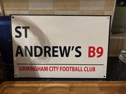 Buy & Sell West Midlands Solihull - Photos for Birmingham City football metal sign