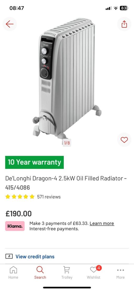 Buy & Sell County Durham Trimdon - County Durham - Photos for Delonghi dragon 4 2.5 kw oil filled radiator