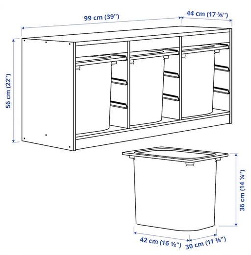 Buy & Sell West Yorkshire Kirklees - Photos for IKEA Trofast storage frame with buckets