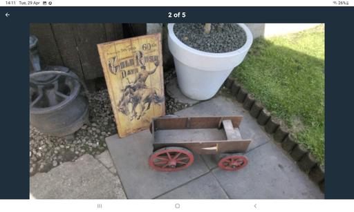 Buy & Sell West Midlands Birmingham - Photos for Old 1950s ? toy wooden wagon