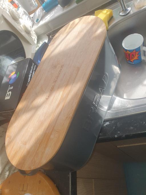 Buy & Sell West Midlands Dudley - Photos for George Wilkinson Bamboo & Grey Metal Bread Bi