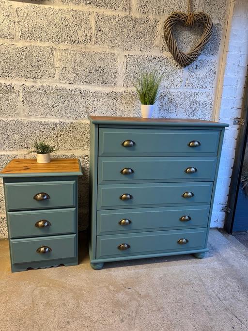 Buy & Sell Worcestershire Wyre Forest - Photos for Pine chest of drawers and bedside table