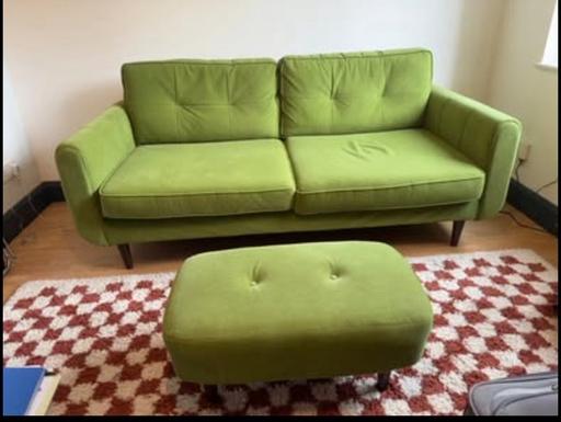 Buy & Sell Bexley Northumberland Heath - Bexley - Photos for Islington Sofa & Footstool in Nordic Emerald