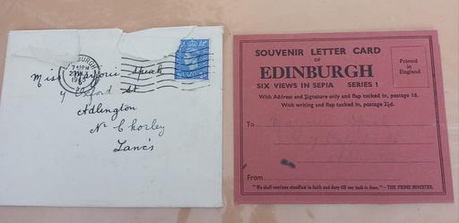 Buy & Sell Merseyside Saint Helens - Photos for vintage 1945 Edinburgh photo letter card