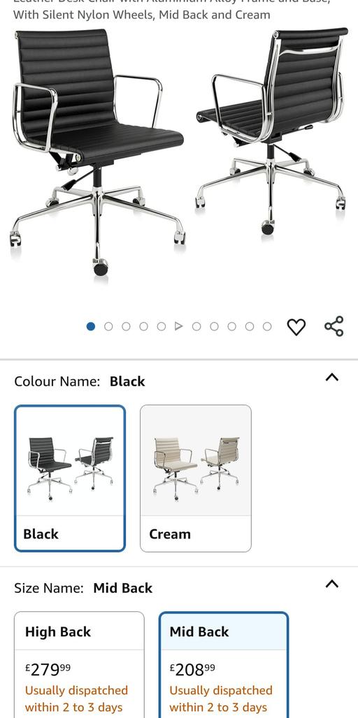 Buy & Sell South West London Earlsfield - South West London - Photos for Home office chair (as new)