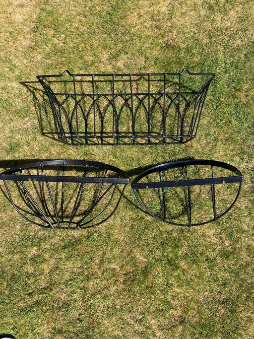 Buy & Sell West Midlands Dudley - Photos for 3 black wall planters/baskets