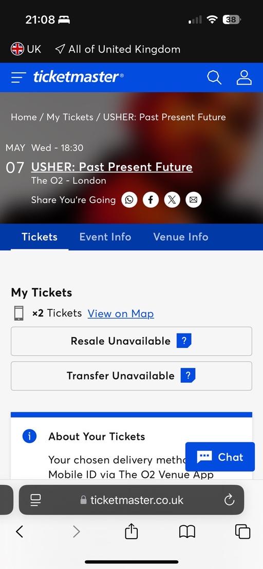 Buy & Sell South Yorkshire Sheffield - Photos for Usher tickets