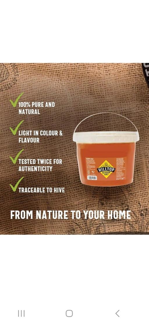 Buy & Sell West Midlands Walsall - Photos for Hilltop Honey - Blossom Honey - Tub - 3.17kg