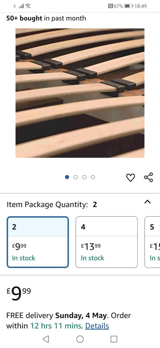 Buy & Sell West Midlands Wolverhampton - Photos for New bowed wooden bed slats 