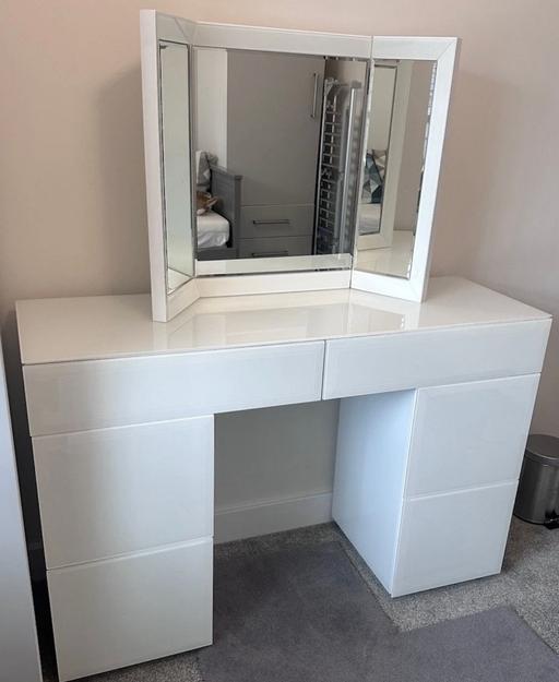 Buy & Sell South West London Tooting Bec - South West London - Photos for White Sloan Glass Luxe Dressing Table - NEXT