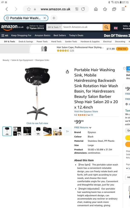 Buy & Sell West Midlands Sandwell - Photos for portable hairdressing sink
