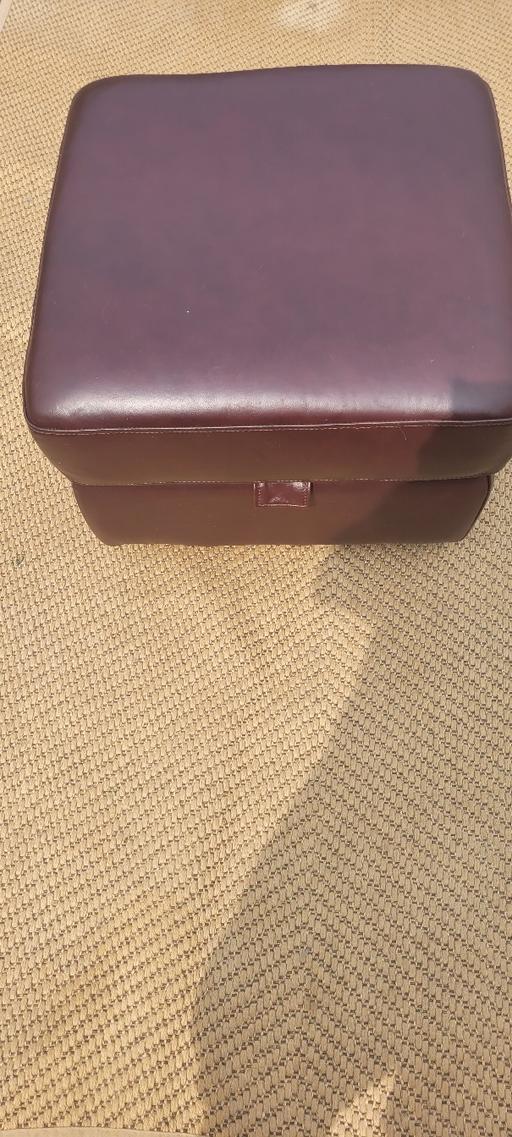 Buy & Sell Bedfordshire Central Bedfordshire - Photos for Brown leather foot stool & storage box