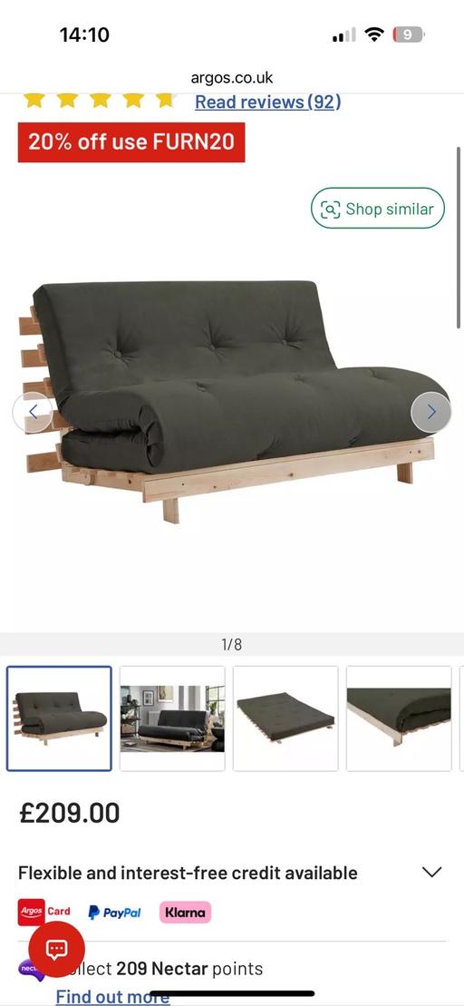 Buy & Sell North London De Beauvoir Town - North London - Photos for Futon, Sofa Bed, Standard Double Bed