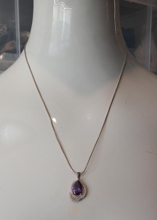 Buy & Sell Merseyside Saint Helens - Photos for Huge pear cut amythest gemstone pendant