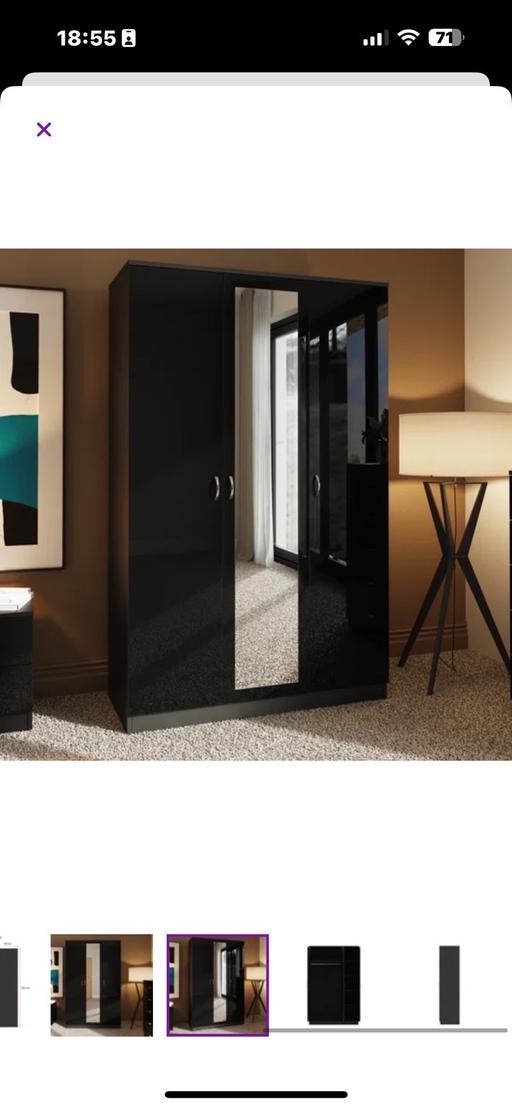 Buy & Sell East London Hackney Marshes - East London - Photos for GREAT DEAL BRAND NEW- 3-Door Gloss Wardrobe
