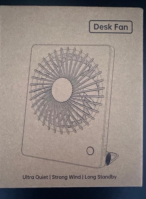 Buy & Sell West Midlands Birmingham - Photos for Slim Compact Desk Fan Rechargeable NEW