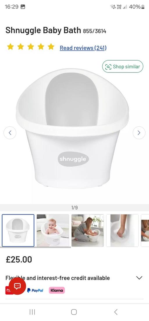 Buy & Sell West Midlands Dudley - Photos for SHNUGGLE BABY BATH