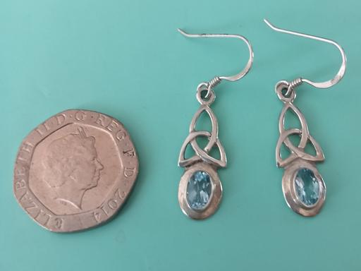 Buy & Sell Merseyside Saint Helens - Photos for Sterling silver celtic aquamarine earrings
