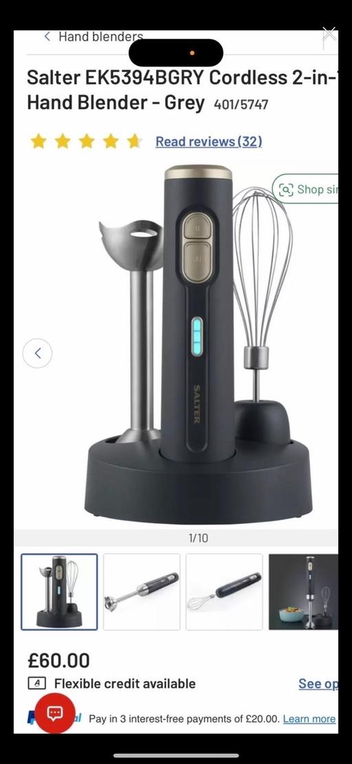 Buy & Sell West London North Kensington - W11 - Photos for SALTER CORDLESS 2 IN 1 HAND BLENDER RRP £60.