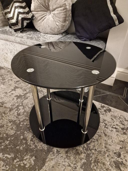 Buy & Sell West Midlands Sandwell - Photos for Black and Silver Glass Coffee Table