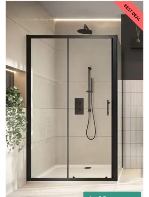 Buy & Sell West Midlands Sandwell - Photos for Niro Black Matt Sliding Shower Door 1200mm