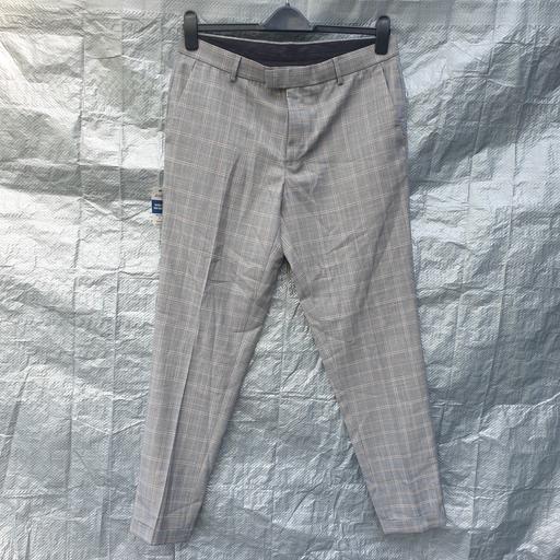 Buy & Sell West Midlands Dudley - Photos for Burton Grey Check Trousers Tapered Fit 34 R