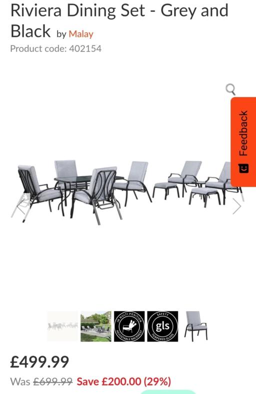 Buy & Sell West Midlands Dudley - Photos for Riviera Dining Set - Grey and Black