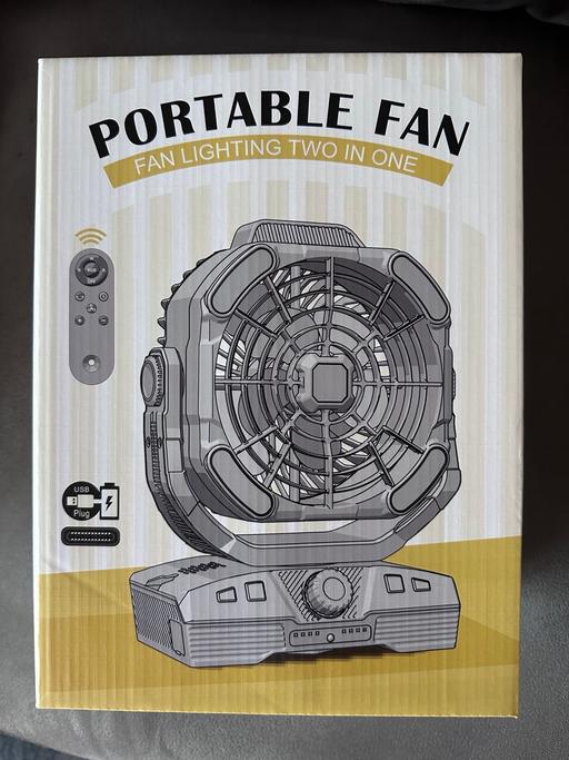 Buy & Sell West Midlands Birmingham - Photos for Portable Fan With Light Rechargeable NEW
