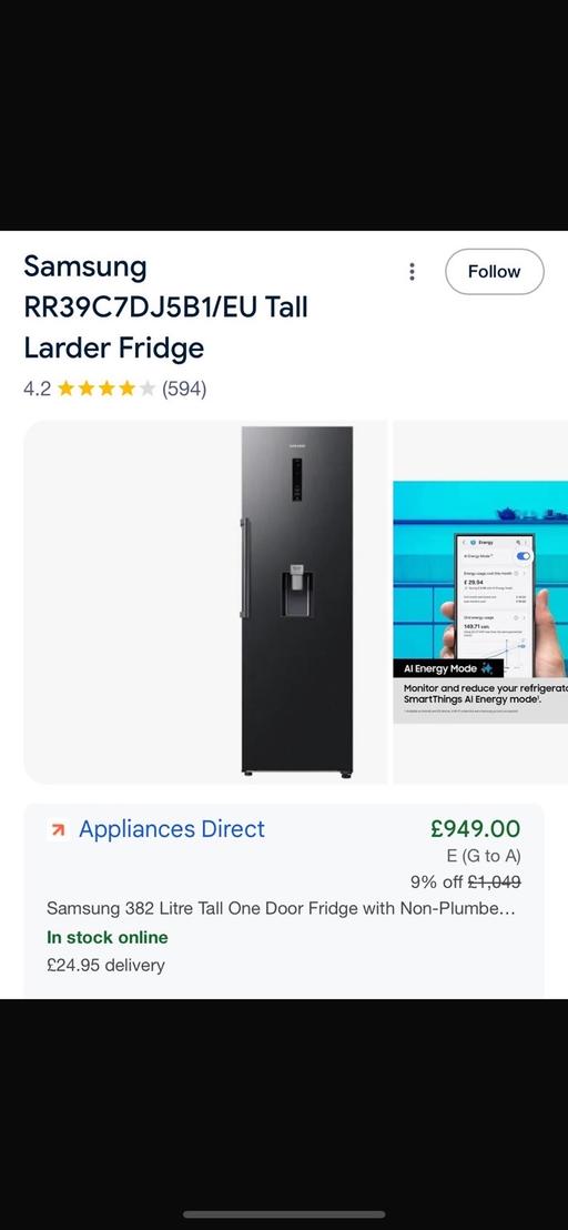 Buy & Sell Merseyside Liverpool - Photos for samsung tall larder fridge