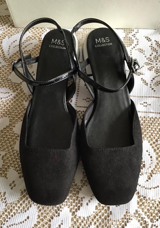 Buy & Sell Derbyshire Chesterfield - Photos for M&S New black faux suede shoes 1ins heels