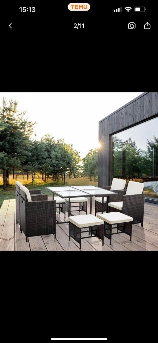 Buy & Sell Cheshire West and Chester Ellesmere Port - Cheshire West and Chester - Photos for 9 seater rattan outdoor dining set like new