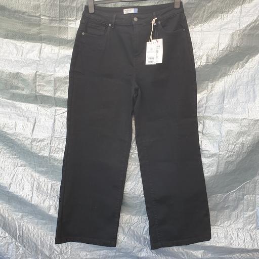 Buy & Sell West Midlands Dudley - Photos for Next Black Wide Leg High Rise Jeans UK 16 R
