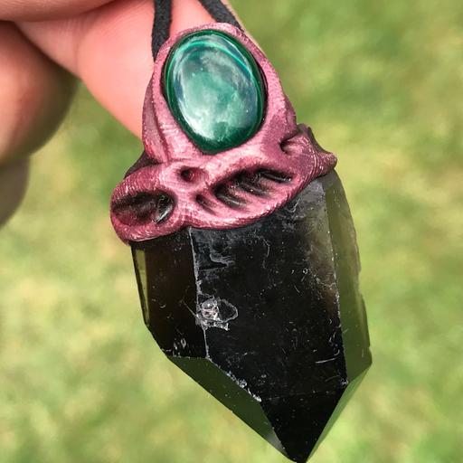 Buy & Sell Staffordshire South Staffordshire - Photos for Smokey Quartz and Malachite Pendant