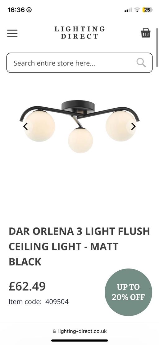 Buy & Sell Kent Canterbury - Photos for ORLENA- 3 light semi flush celing light
