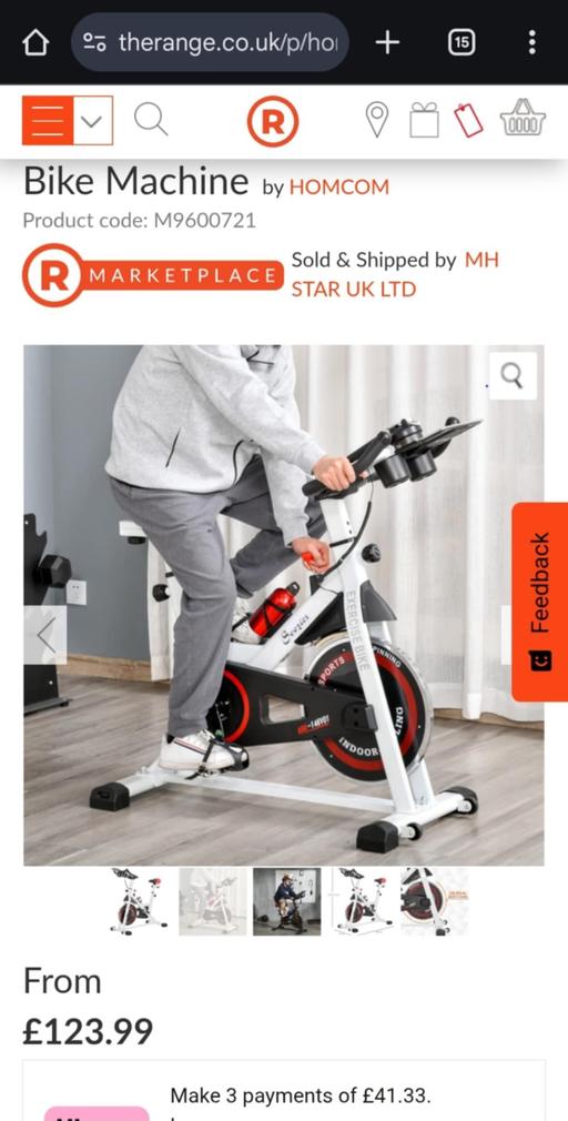 Buy & Sell West Midlands Dudley - Photos for HOMCOM Upright Exercise Bike Machine