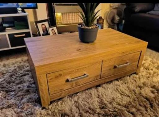Buy & Sell West Midlands Wolverhampton - Photos for DUNELM Coffee table w/ 2 drawers & few marks