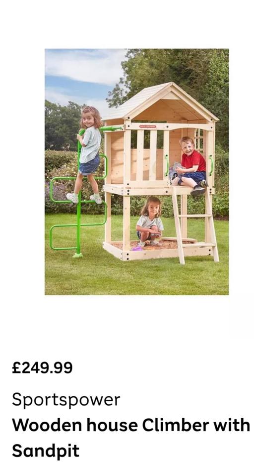 Buy & Sell West Midlands Sandwell - Photos for Sportspower Wooden house Climber with Sandpit