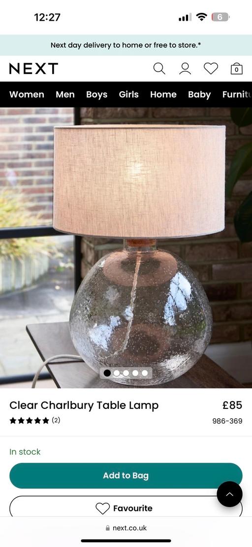 Buy & Sell South West London Barnes - South West London - Photos for Next table lamp