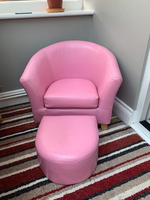 Buy & Sell Merseyside Liverpool - Photos for girls pink chair & foot stool