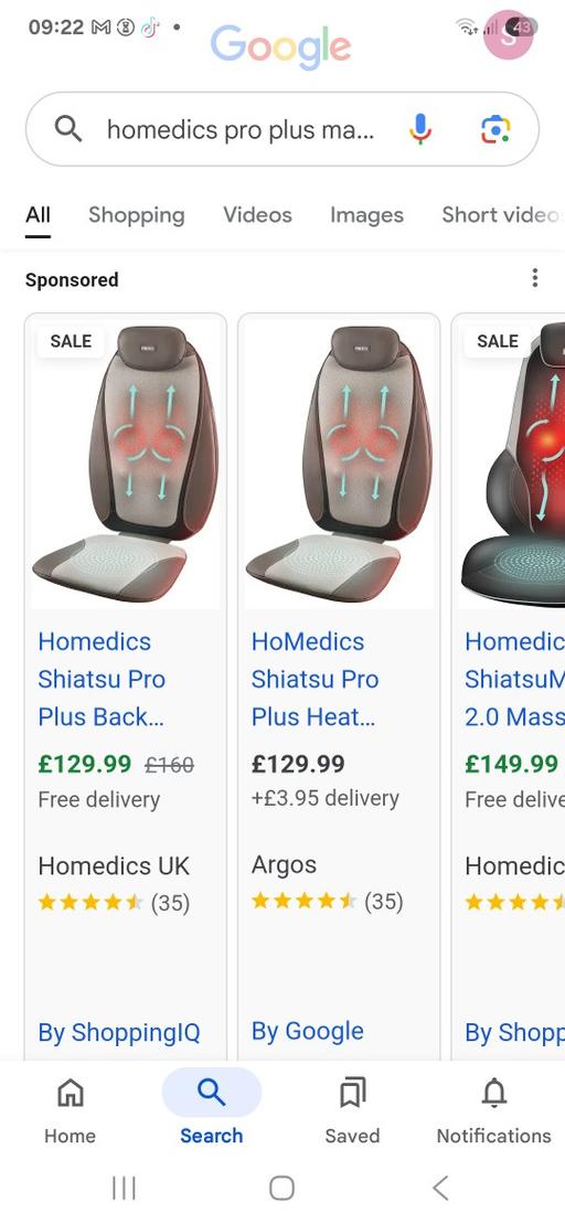 Buy & Sell West Midlands Walsall - Photos for HOMEDICS Shiatsu pro plus massager