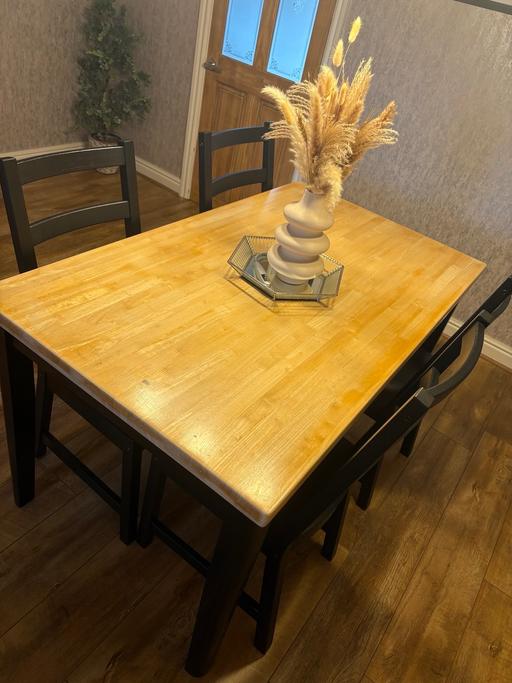 Buy & Sell Greater Manchester Wigan - Photos for Wooden dining table + 4x chairs